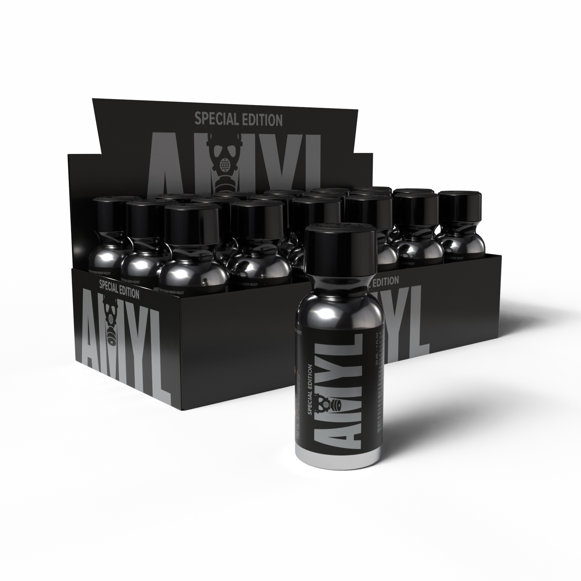 Expositor Amyl Special Edition — bandeja 18 unidades