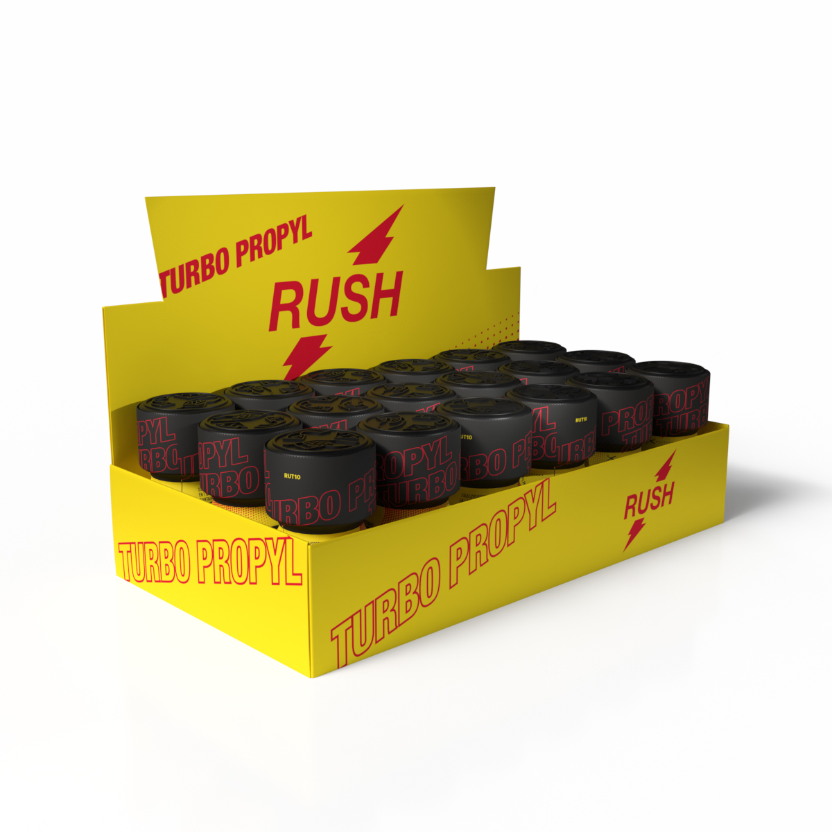 Expositor Rush Turbo — bandeja 18 unidades